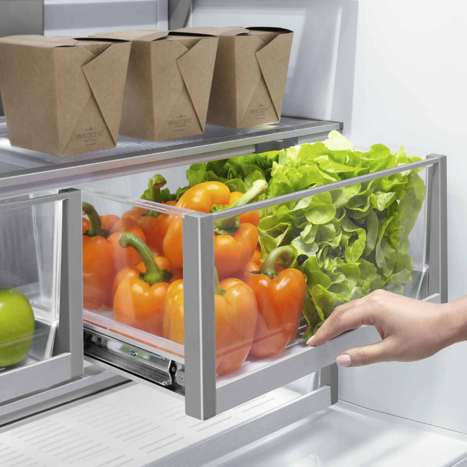 Fisher Paykel Professional 80-Inch Built-In French Door Refrigerator - Fruit & Vegetable Storage Bins thumbnail