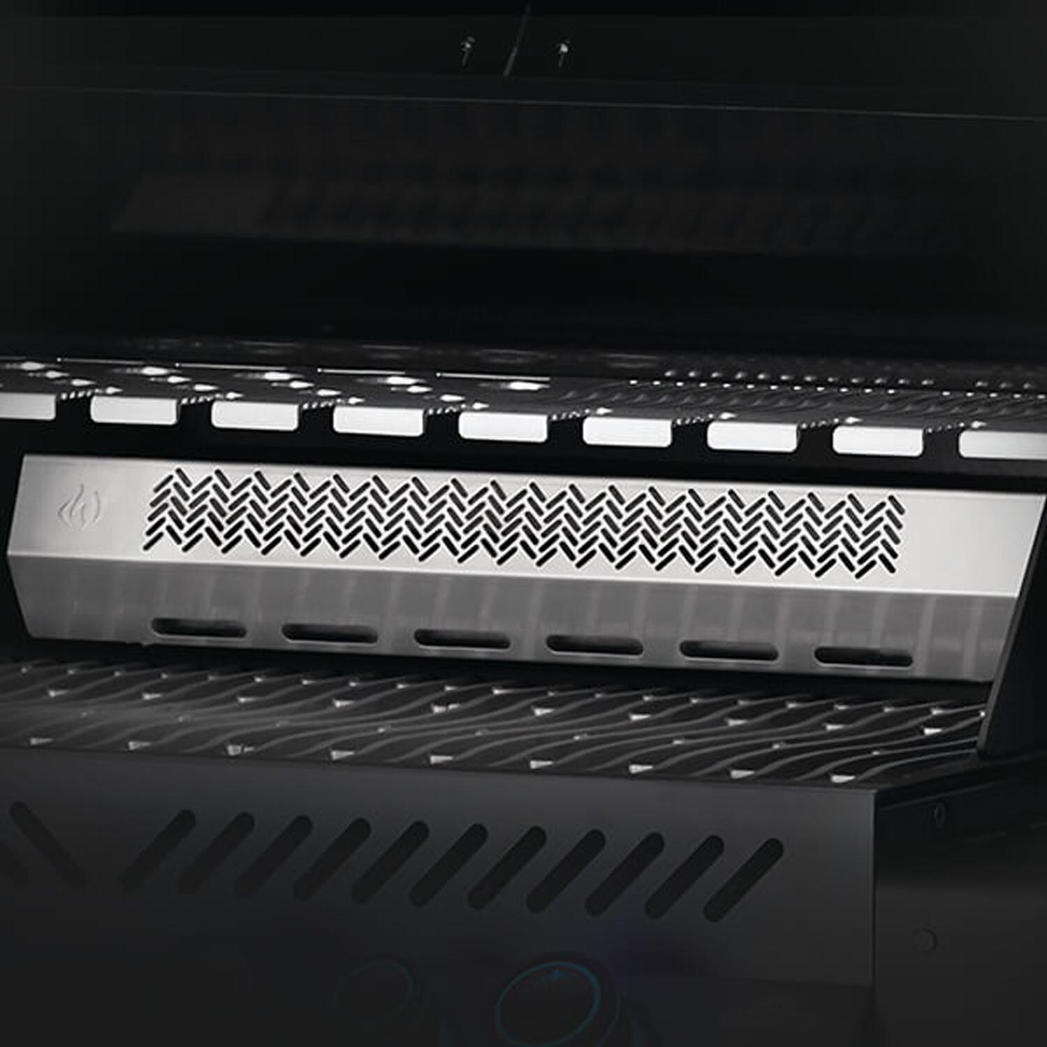 Napoleon Phantom Prestige 500 Propane Grill Bundle w/Cover, Charcoal Tray, Rotisserie Basket & Drip Trays - Phantom Prestige 500 Propane Grill - Rear Burner - Detail thumbnail