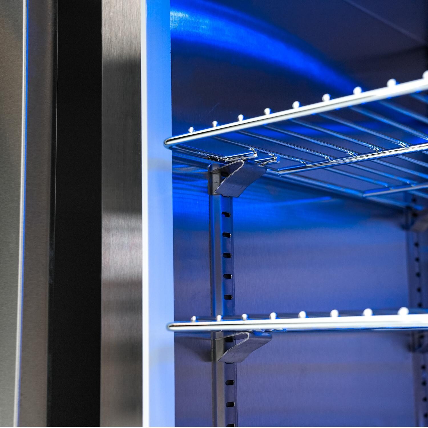 Mont Alpi MAi805-DBEV Deluxe Natural Gas Island Grill W/ Beverage Center - Refrigerator Shelf Detail - Detail thumbnail