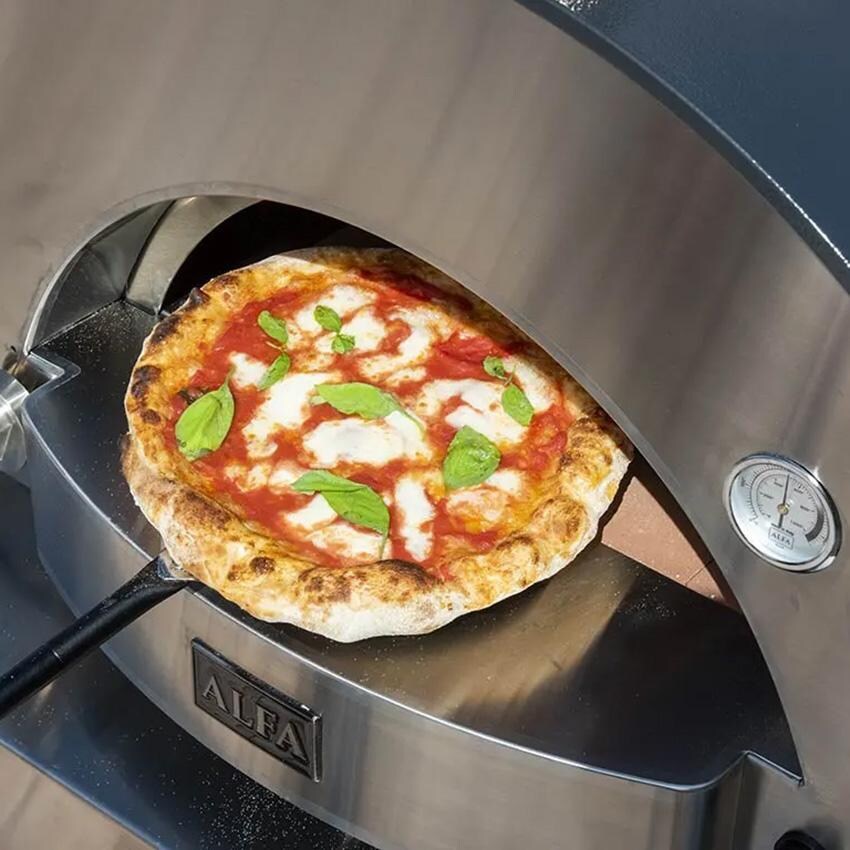 Alfa FXCL-2P-MGRA-U Classico 2 Pizze Natural Gas Pizza Oven - Ardesia Grey - Detail thumbnail
