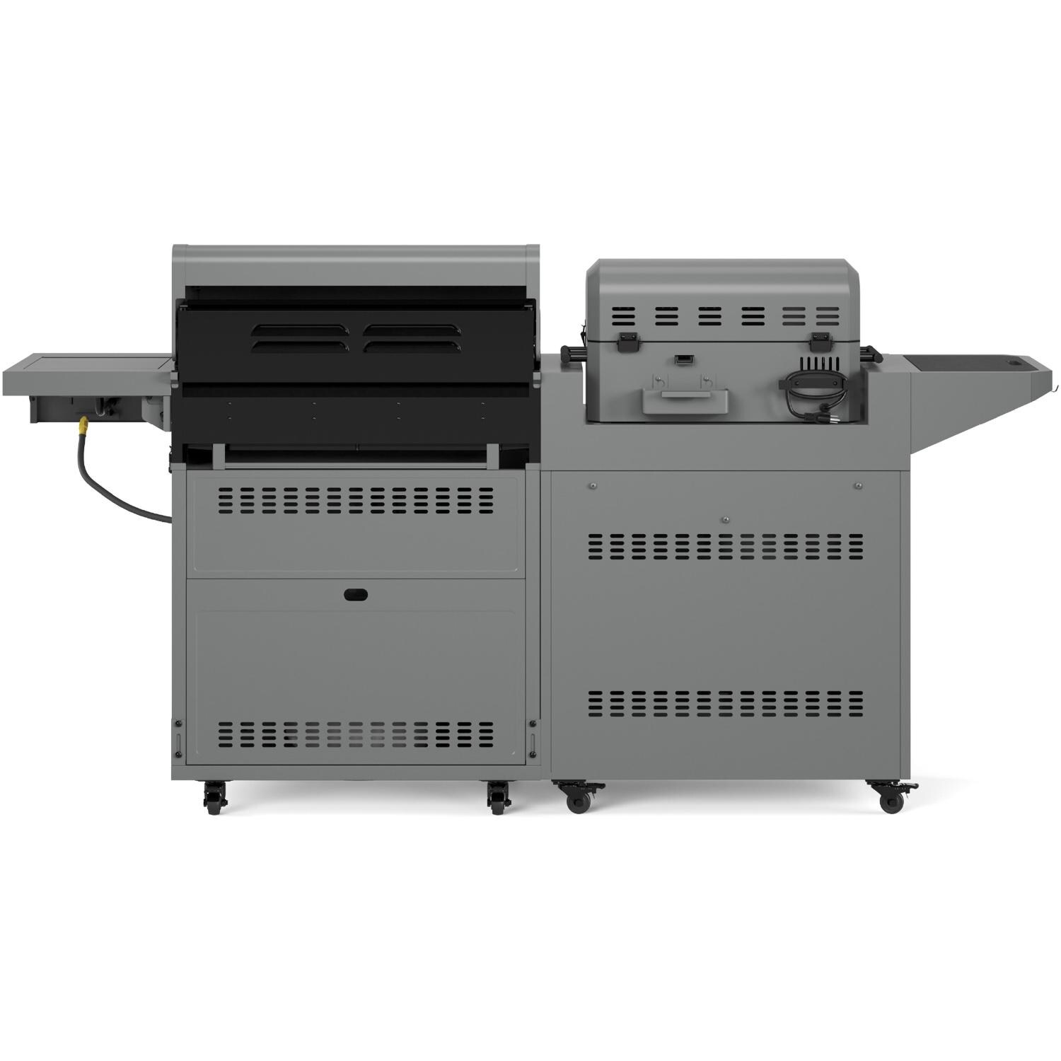 TYTUS TDT-BUN-055 Modular Duo w/ 4-Burner Gas Grill & Pellet Grill - Back - White Background thumbnail