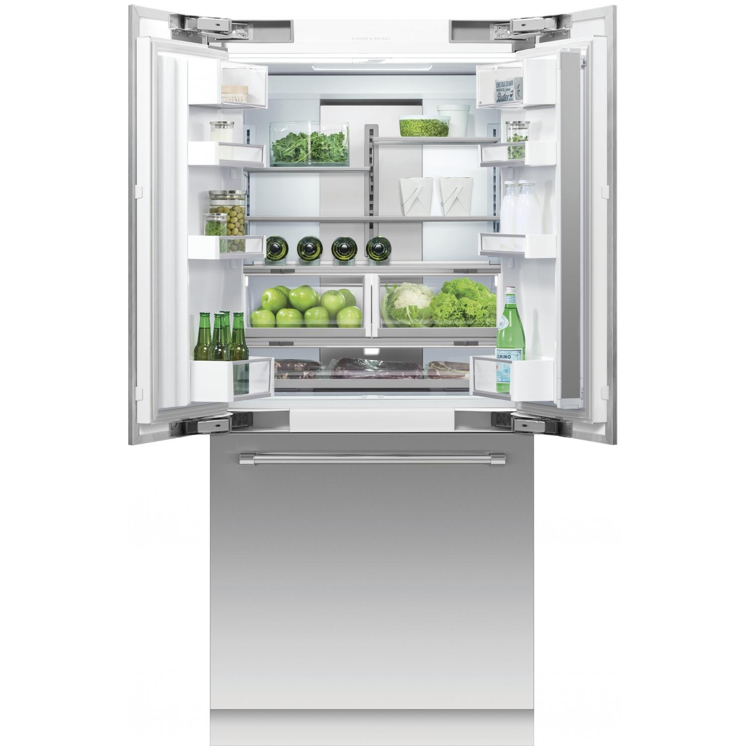 Fisher Paykel Professional 80-Inch Built-In French Door Refrigerator - Doors Open thumbnail