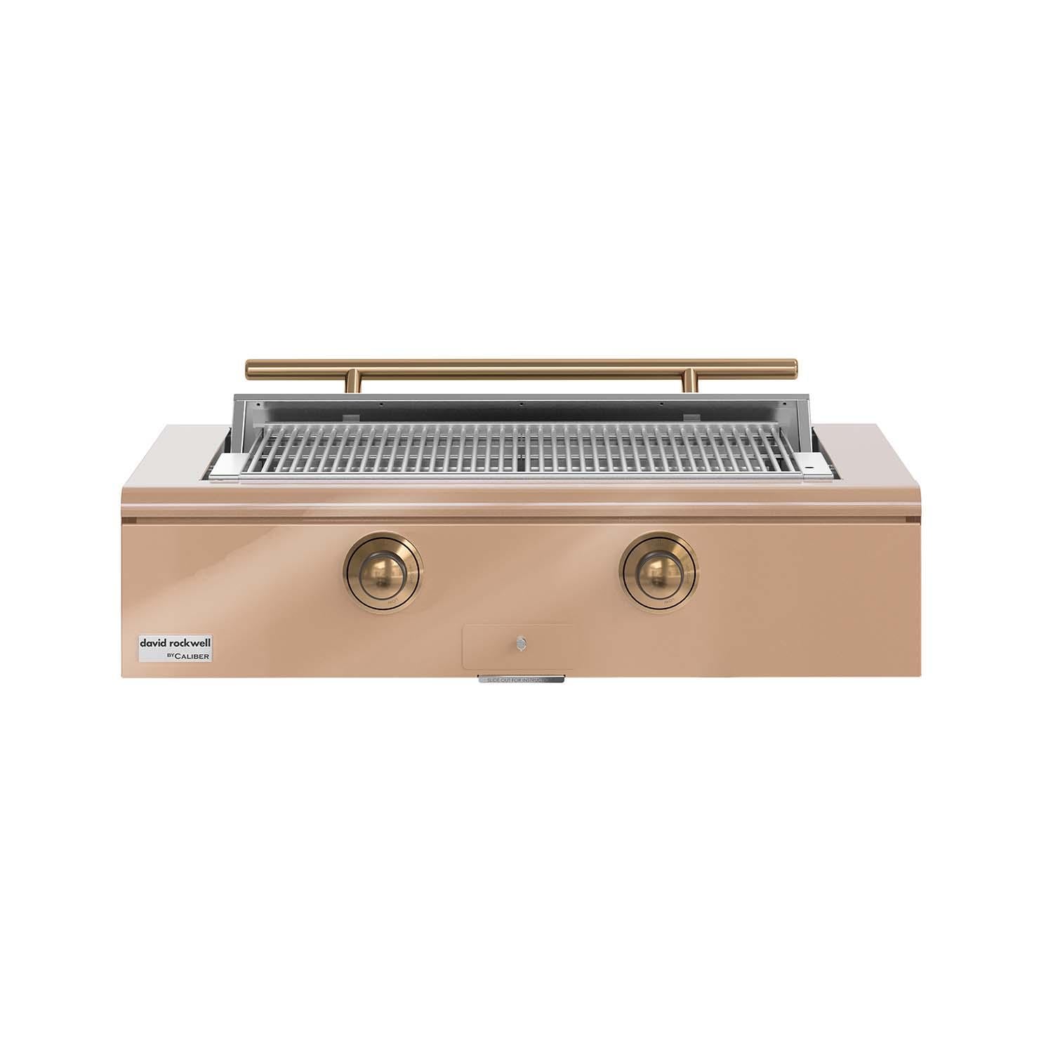 Caliber 42-in Propane Built-In Rockwell Grill - Champagne w/ Gold Hardware - CRG-42BL00-A-179-H08