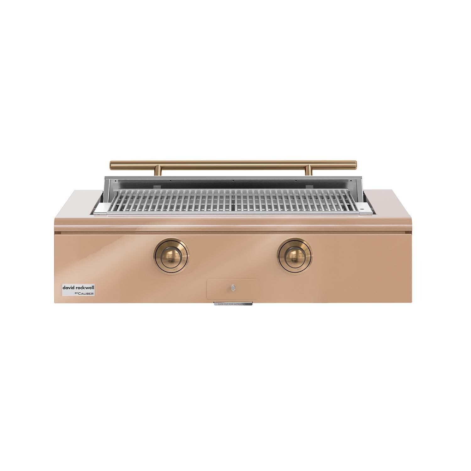 Caliber 42-in Propane Built-In Rockwell Grill - Champagne w/ Gold Hardware - CRG-42BL00-A-179-H08