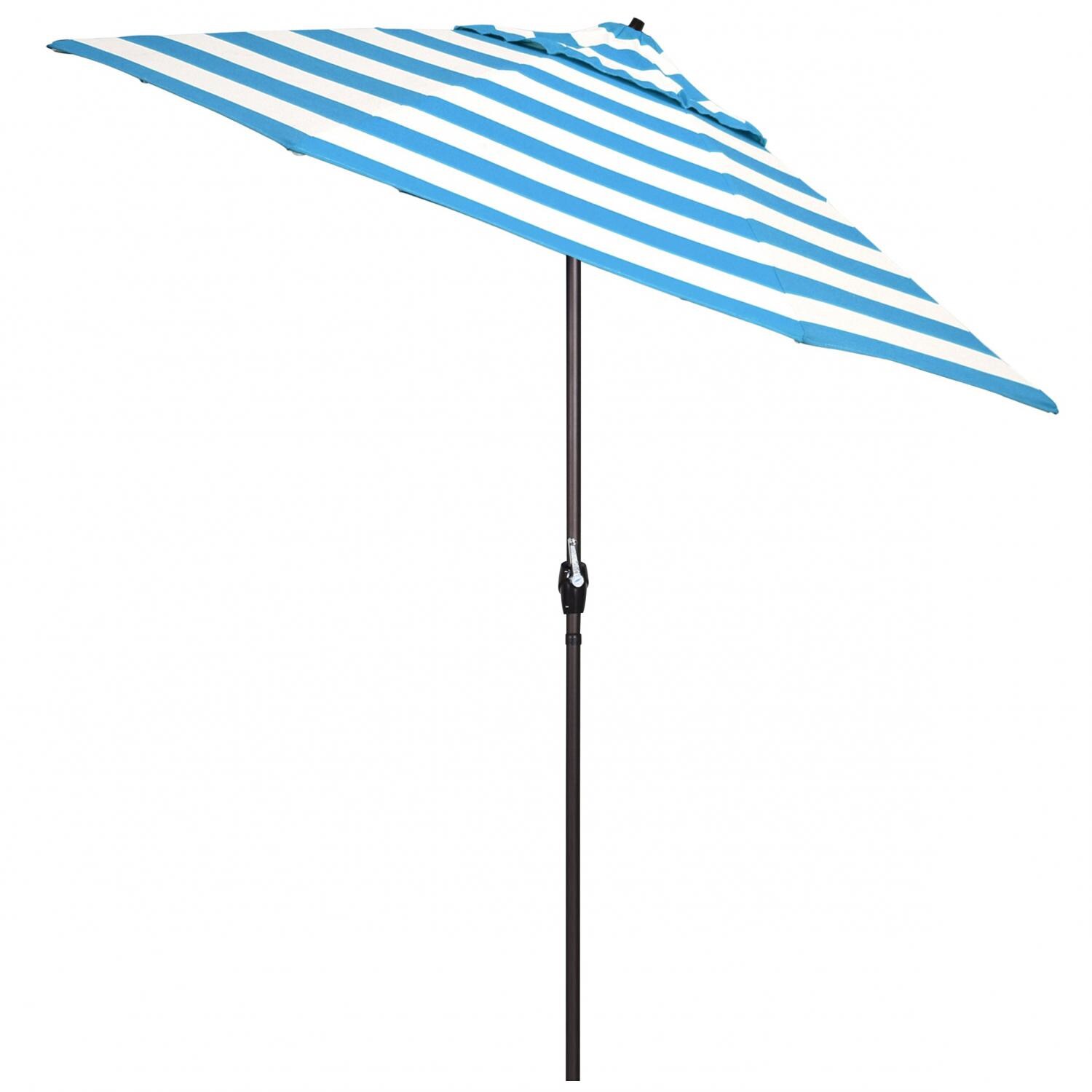 California Umbrella Casa Series 9 Ft Octagonal Aluminum Auto Tilt Patio Umbrella W/ Crank Lift - Tilted thumbnail