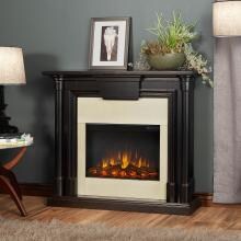 Real Flame Maxwell 47-Inch Electric Fireplace With Mantel - Blackwash - 7030E-BW image