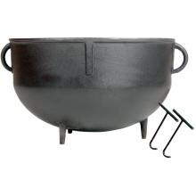 Cajun Classic 10-Gallon Seasoned Cast Iron Jambalaya Pot - GL10443AS image