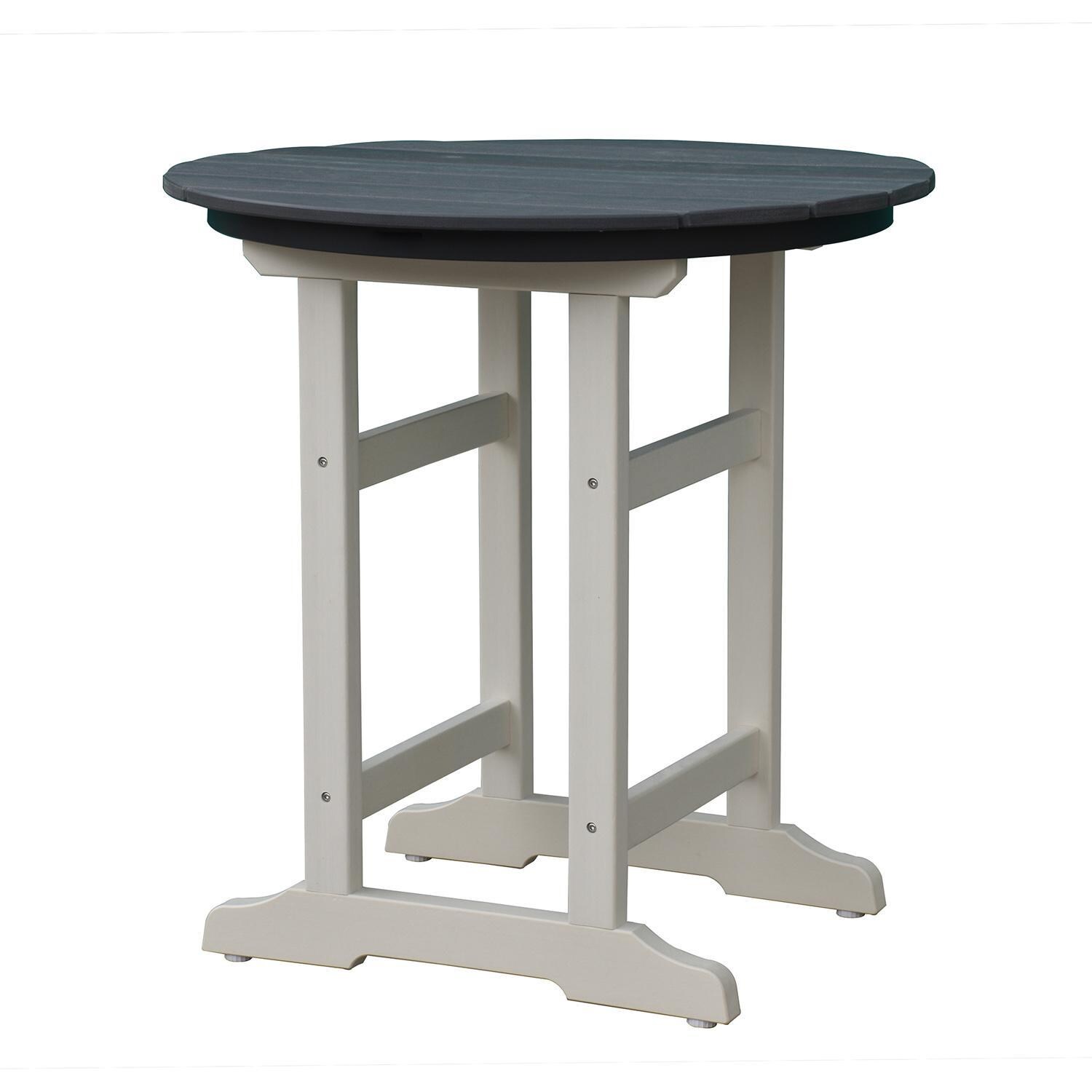 Lakeview Outdoor Designs LV-3311-5 Estatewood 5 Pc Polyresin Bar Set in White - Table Side - White Background thumbnail