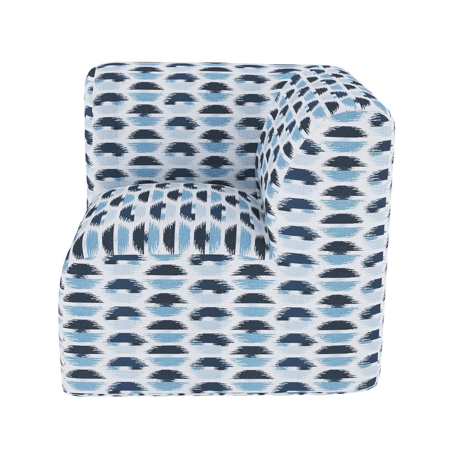 Lakeview NC2001-5PC-ED Pine Valley 5 Pc Recycled Plastic Seating Set in Blue/Escape Denim - Corner 2 - White Background thumbnail