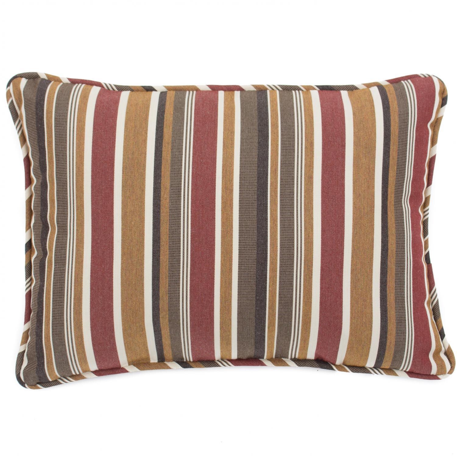 BBQGuys Signature Series 13 X 18 Outdoor Lumbar Pillow - Sunbrella Brannon Redwood thumbnail