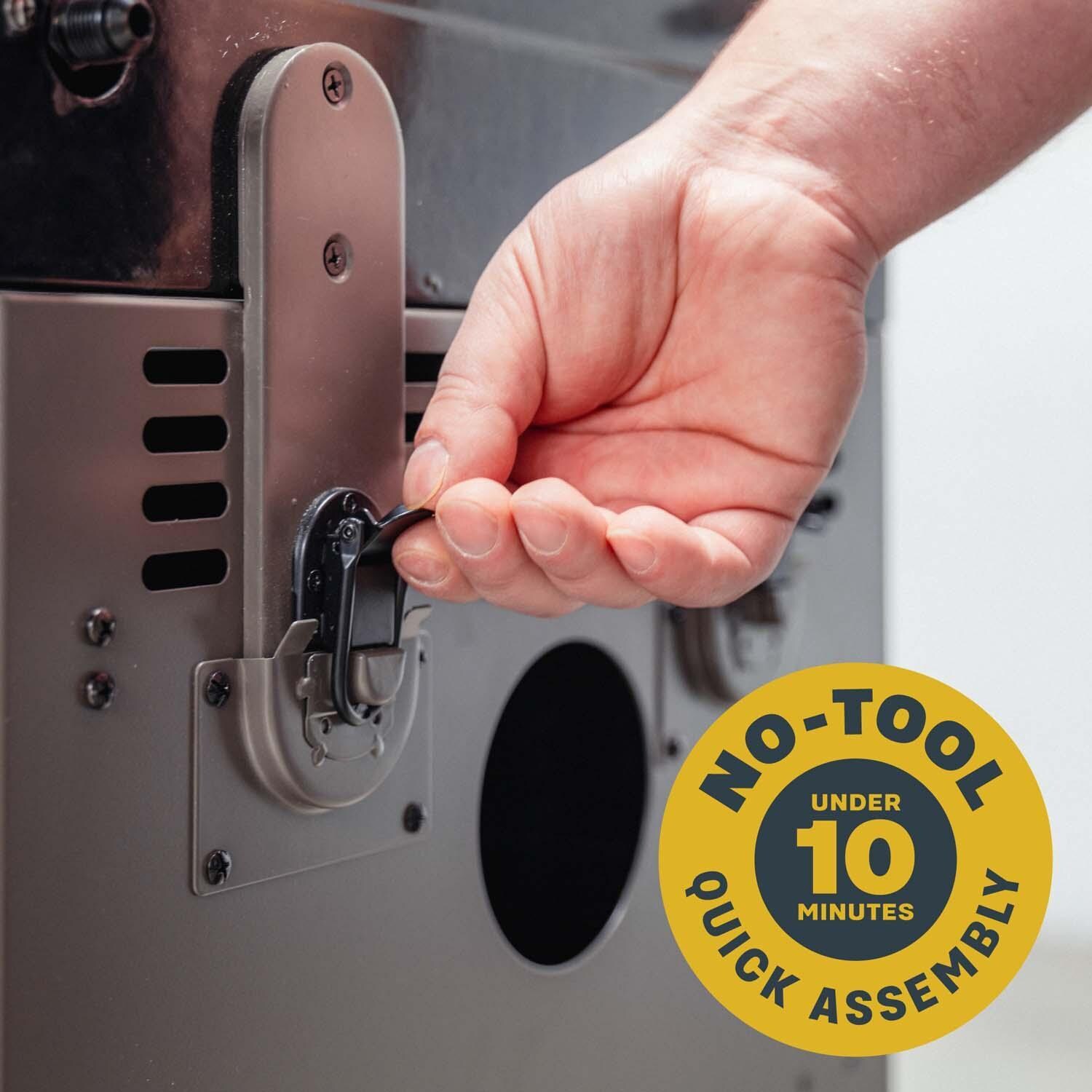 TYTUS TDT-BUN-009 Modular Grilling Collection 32 Inch Propane Gas Grill, Pellet Smoker, and Propane Gas Griddle w/ Cart - Assembly - Detail thumbnail