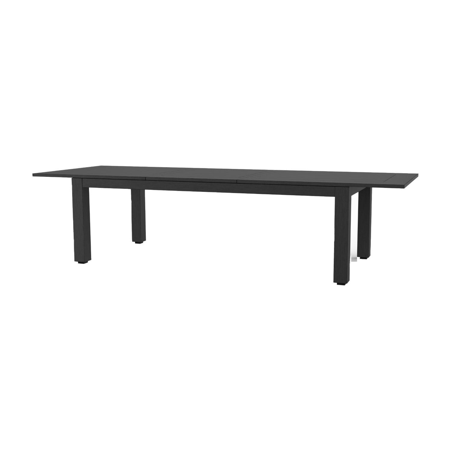 Redondo 90-120 Inch Slate Aluminum Extension Dining Table by Sunset West - Side - White Background thumbnail