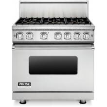 Viking Professional 7 Series 36-Inch 6-Burner Natural Gas Range - Stainless Steel - VGR73616BSS image