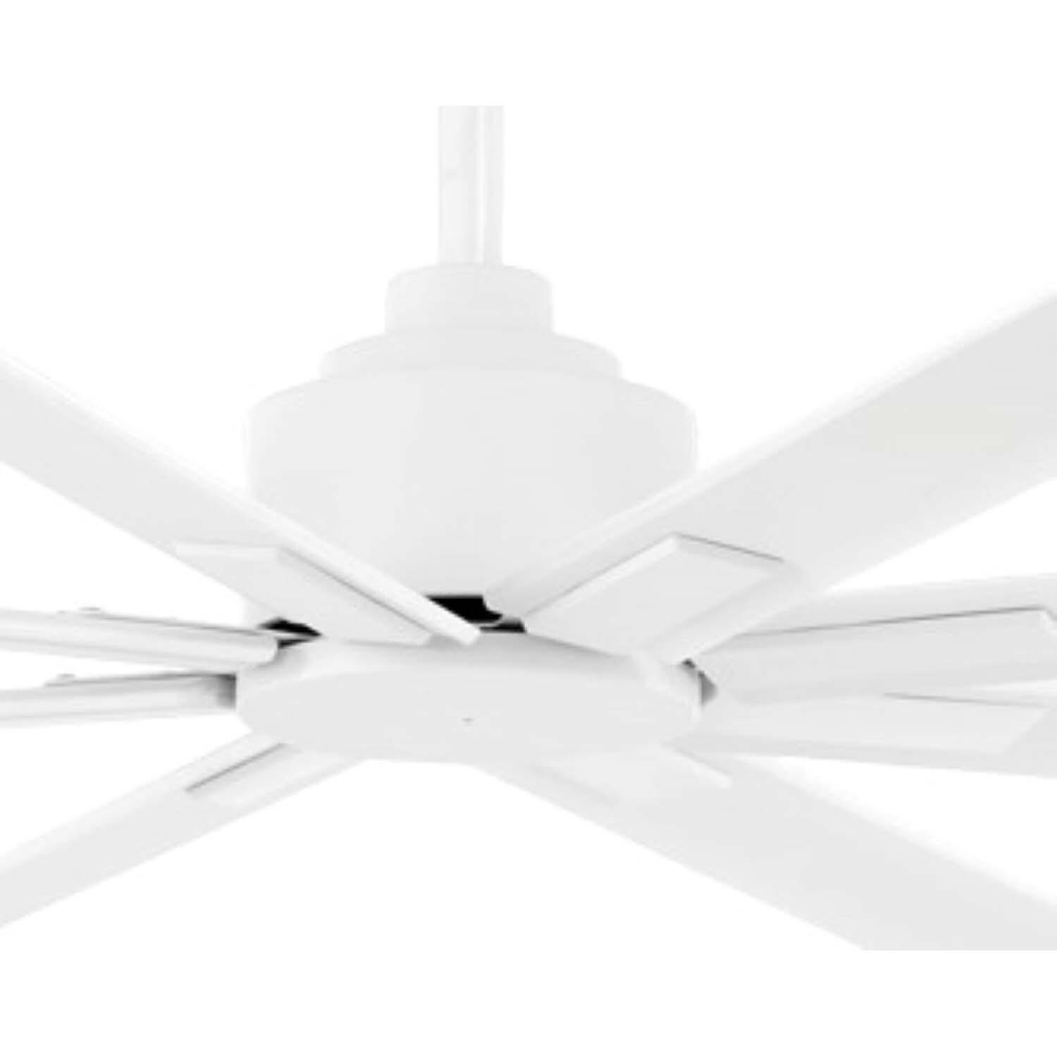 Minka-Aire F896-84-WHF Xtreme H2O 84-Inch 8-Blade Ceiling Fan in Flat White Finish w/ Flat White Blades - Closeup thumbnail