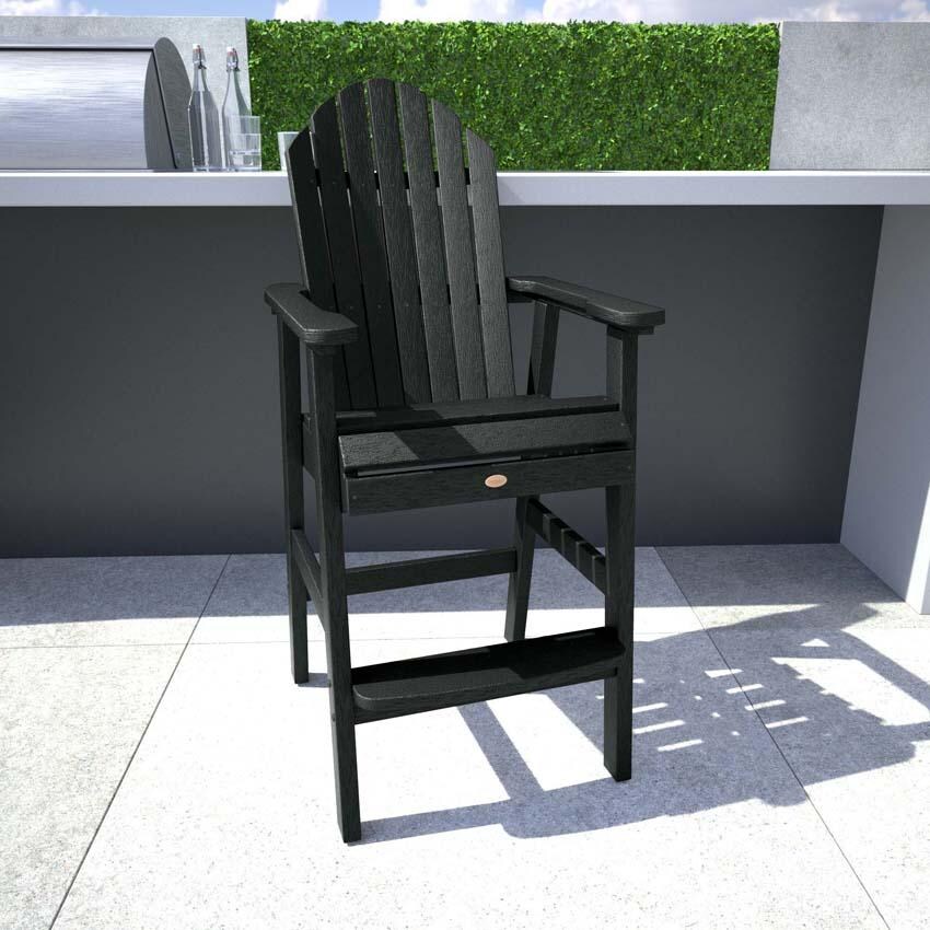 Dream Bay Polyresin Bar Stool in Black By Lakeview Outdoor Designs - Lifestyle thumbnail