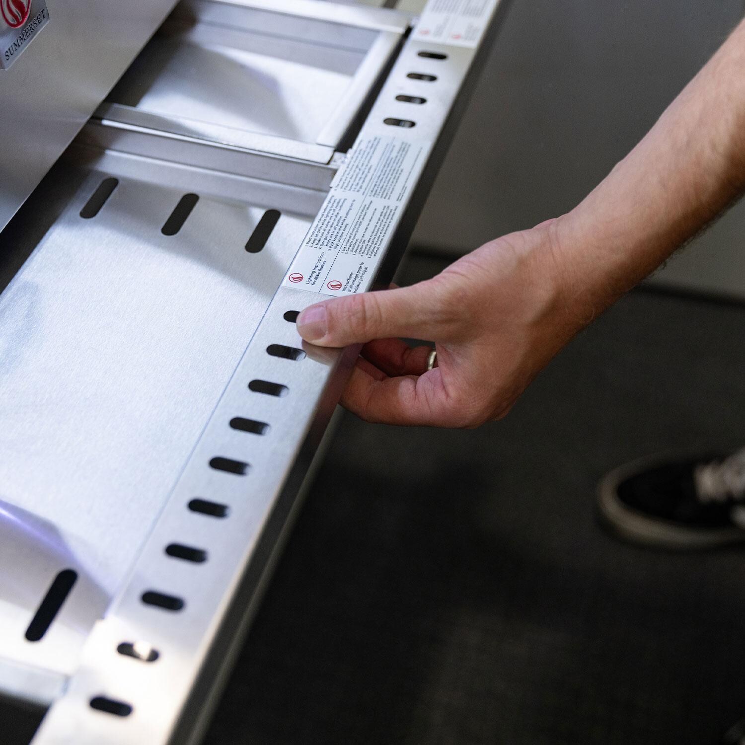 Summerset QST42-NG Quest 42-in 3 Burner Built-In Natural Gas Grill w/ Rear Infrared Burner, Rotisserie Kit, & Drop-In Griddle Plate - Drip Tray - Detail thumbnail