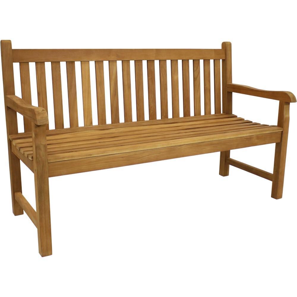 Ultimate Patio Outdoor Teak Wooden Garden Bench - Full View thumbnail