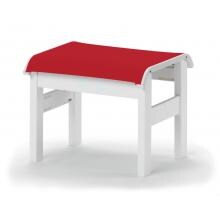 Leeward MGP Patio Ottoman With Sling Seating By Telescope Casual - Textured Snow/Red image