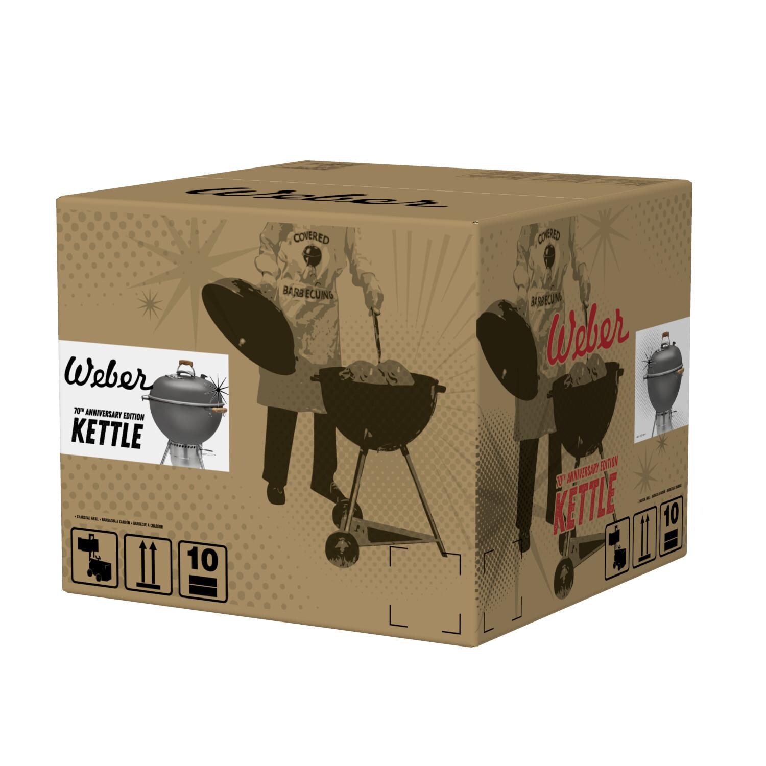 Weber 19521001 70th Anniversary Kettle 22-Inch Charcoal Grill - Packaging thumbnail