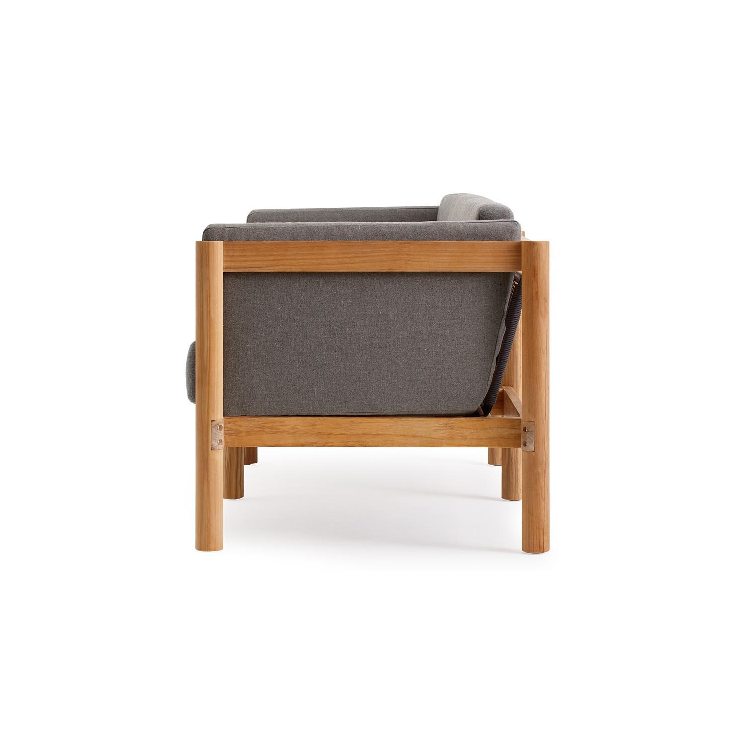 Neighbor LOVE1 - GR Loveseat W/ Sunbrella Cushion Arms - Side View thumbnail