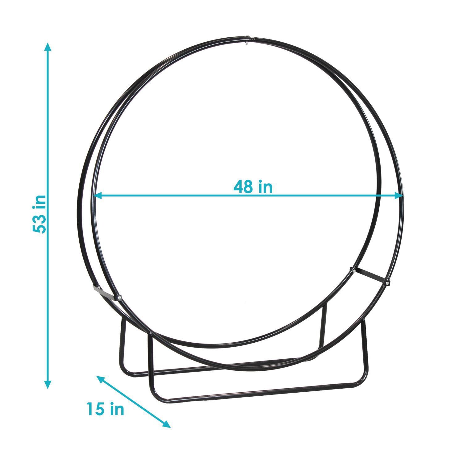 Ultimate Patio SC-QX48LH Steel Firewood Log Hoop - 48-Inch - Dimensions thumbnail