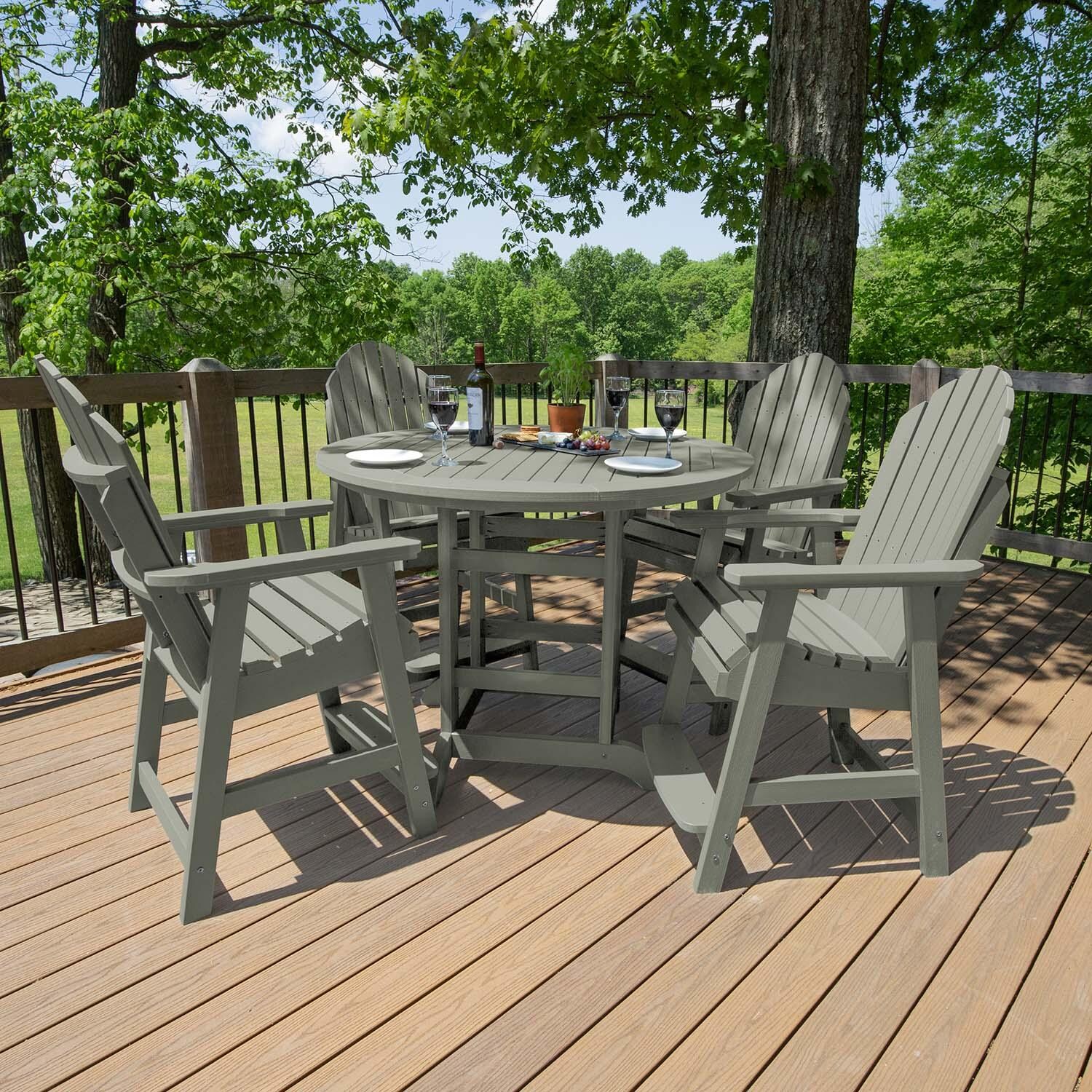 Dream Bay 5 Pc Set Recycled Plastic Counter Height Dining Set In Eucalyptus By Lakeview - Lifestyle thumbnail