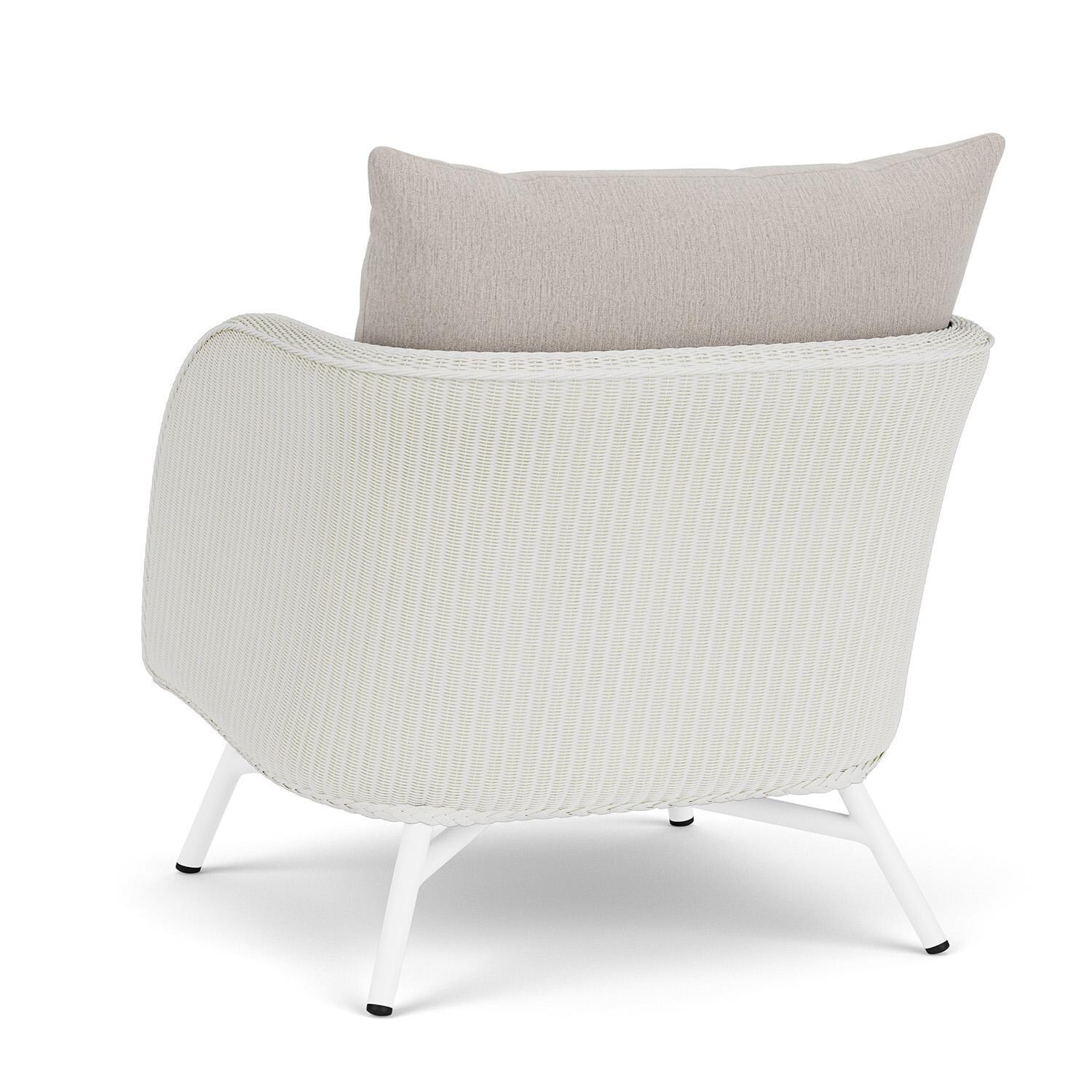 Lloyd Flanders Essence Lounge Chair W/Remy Cloud Fabric - Matte White Finish - Back Left thumbnail