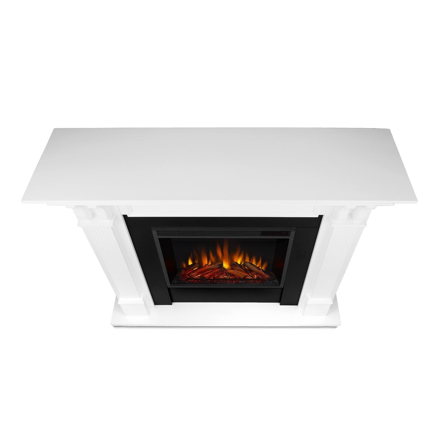 Real Flame - 7100E-W - Ashley 48-Inch Electric Fireplace With Mantel - White - Top View thumbnail