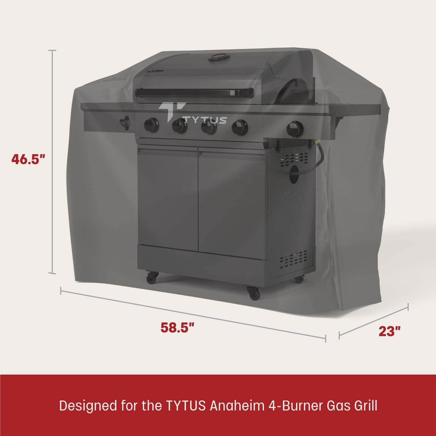 TYTUS TYT-ACC-FSC Anaheim 32 Inch Propane Gas Grill Cover - Dimensional thumbnail