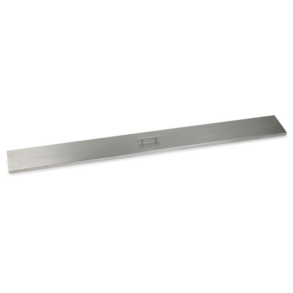 BBQGuys Signature 75-Inch Linear Stainless Steel Drop-In Pan Cover - SS-CV-LCB-72