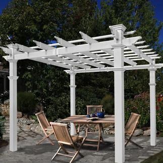 New England Arbors Venetian 10 X 10 Ft Vinyl Pergola