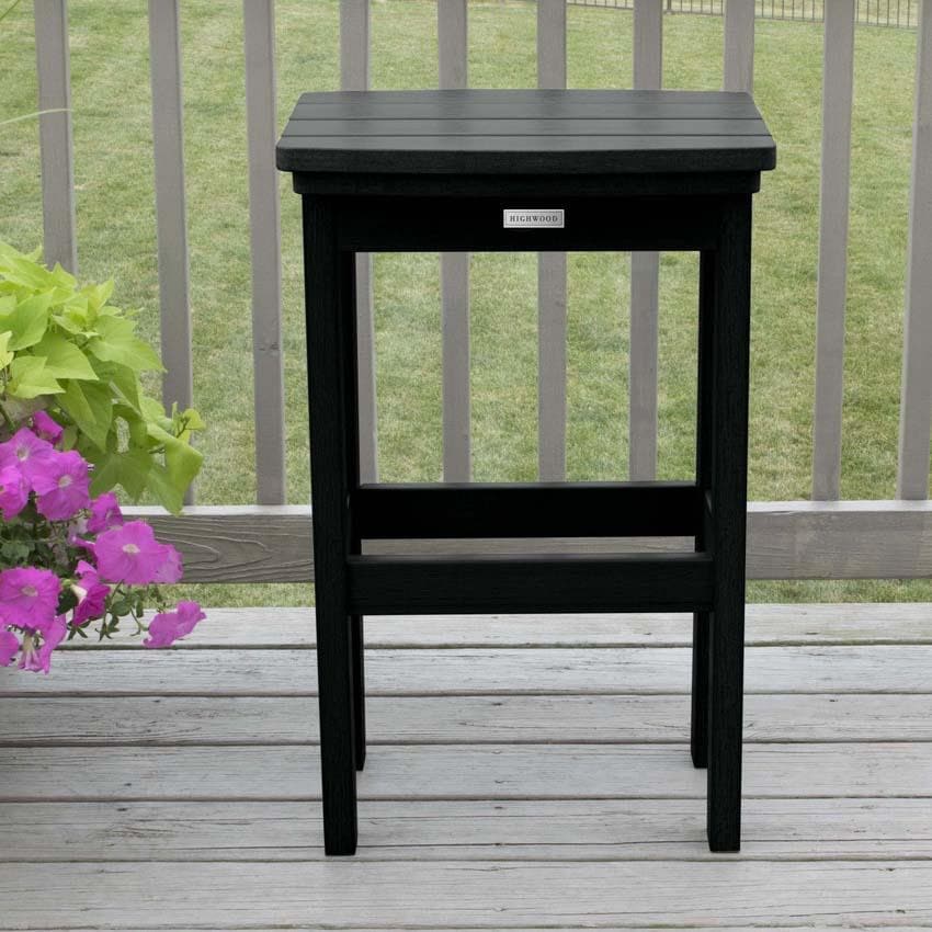 Hart Lane Polyresin Bar Stool in Black By Lakeview Outdoor Designs - Lifestyle thumbnail
