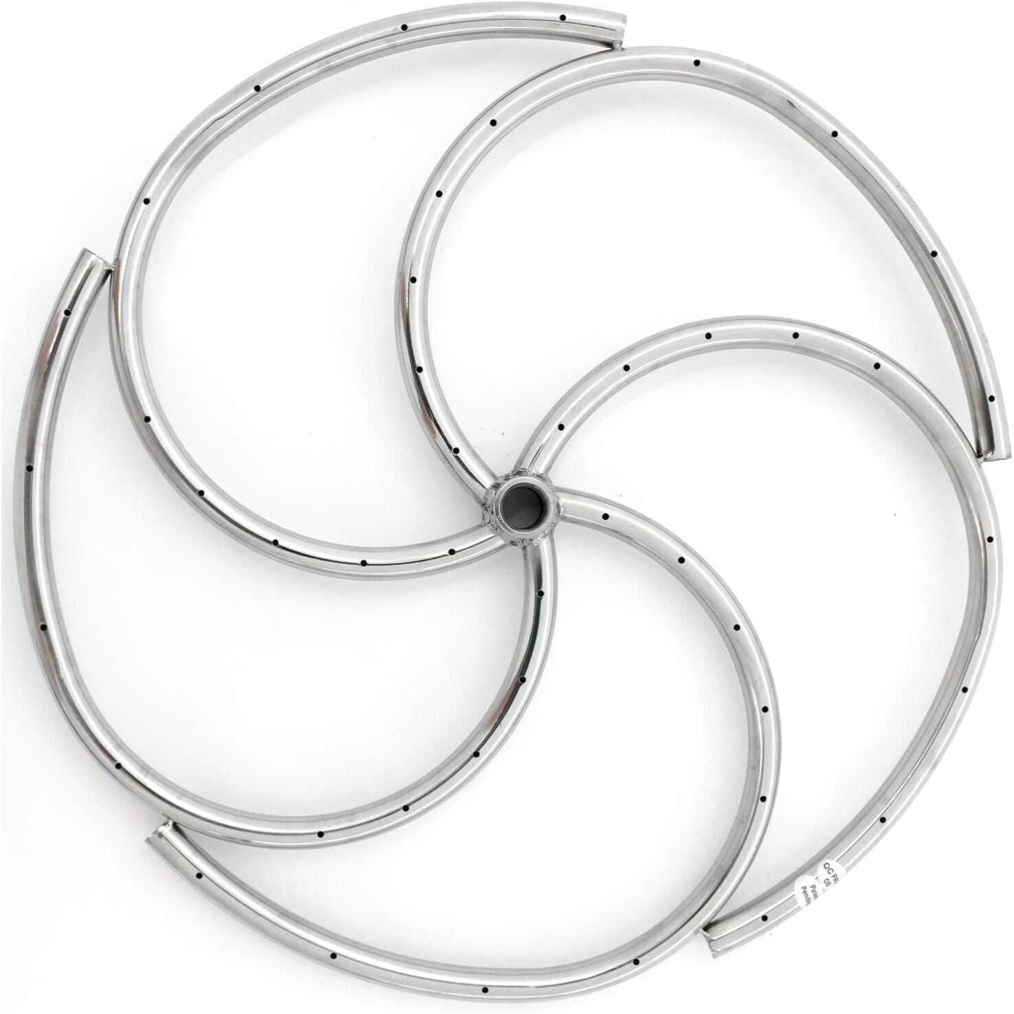 Firenado 18-Inch Natural Gas Spiral Ring Burner - Stainless Steel - Top View thumbnail