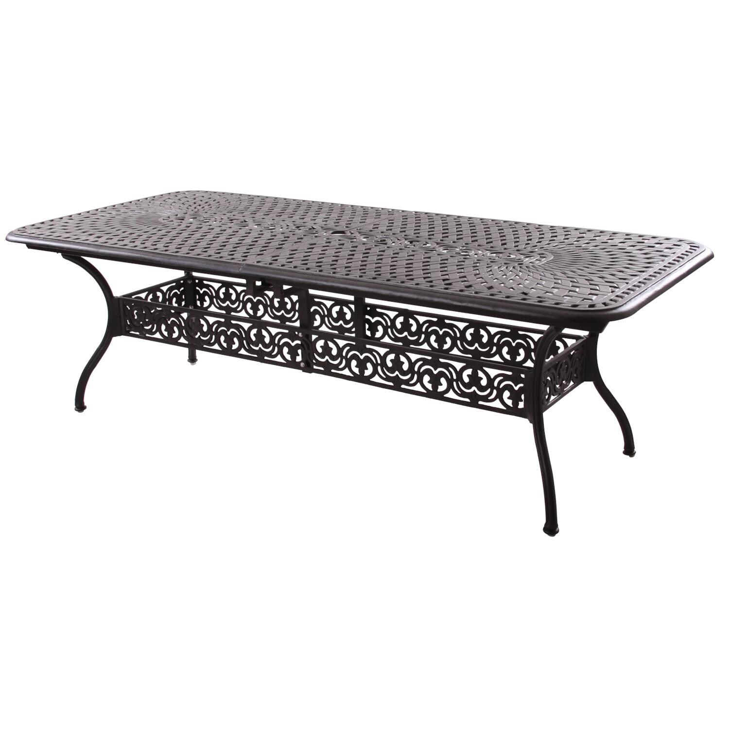 Darlee 501210-11PC-60LED Victoria 11 Piece Resin Wicker Patio Dining Set W/ 92 X 42 Inch Rectangular Extension Table - Dining Table thumbnail