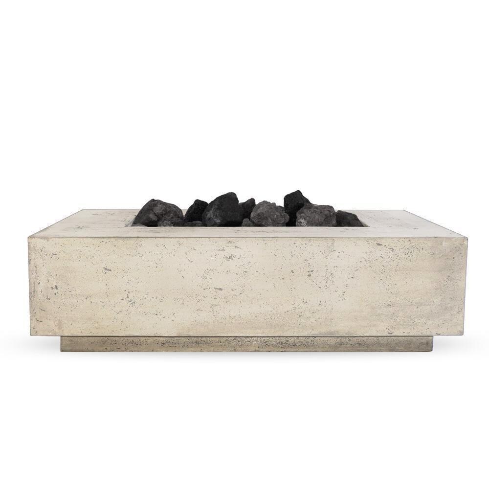 Prism Hardscapes SCPH-405-3NG Tavola 1 56-Inch Natural Gas Rectangle Fire Pit Table - With Lava Rocks