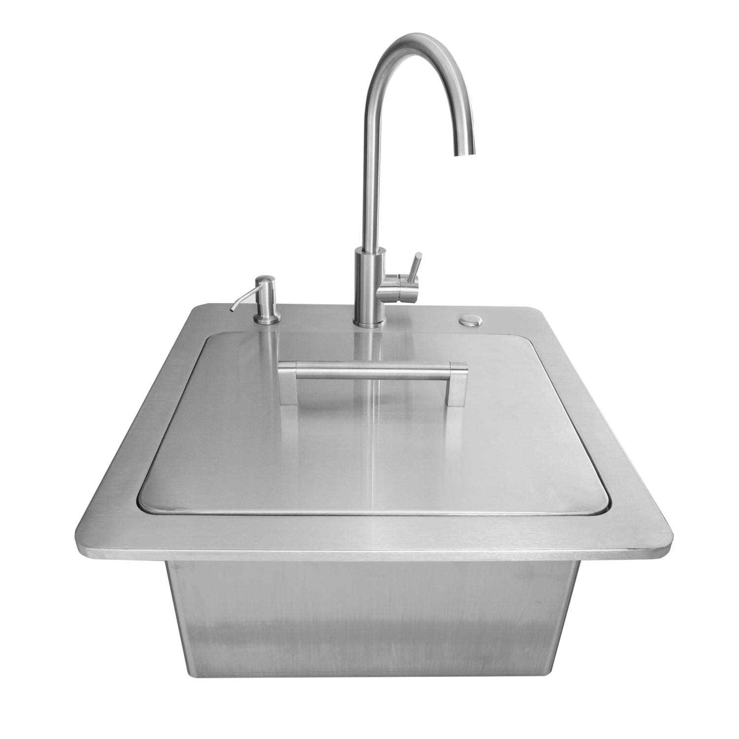 Coyote 21 Inch Sink w/ Drain, Faucet & Soap Dispenser - C3SINKF21