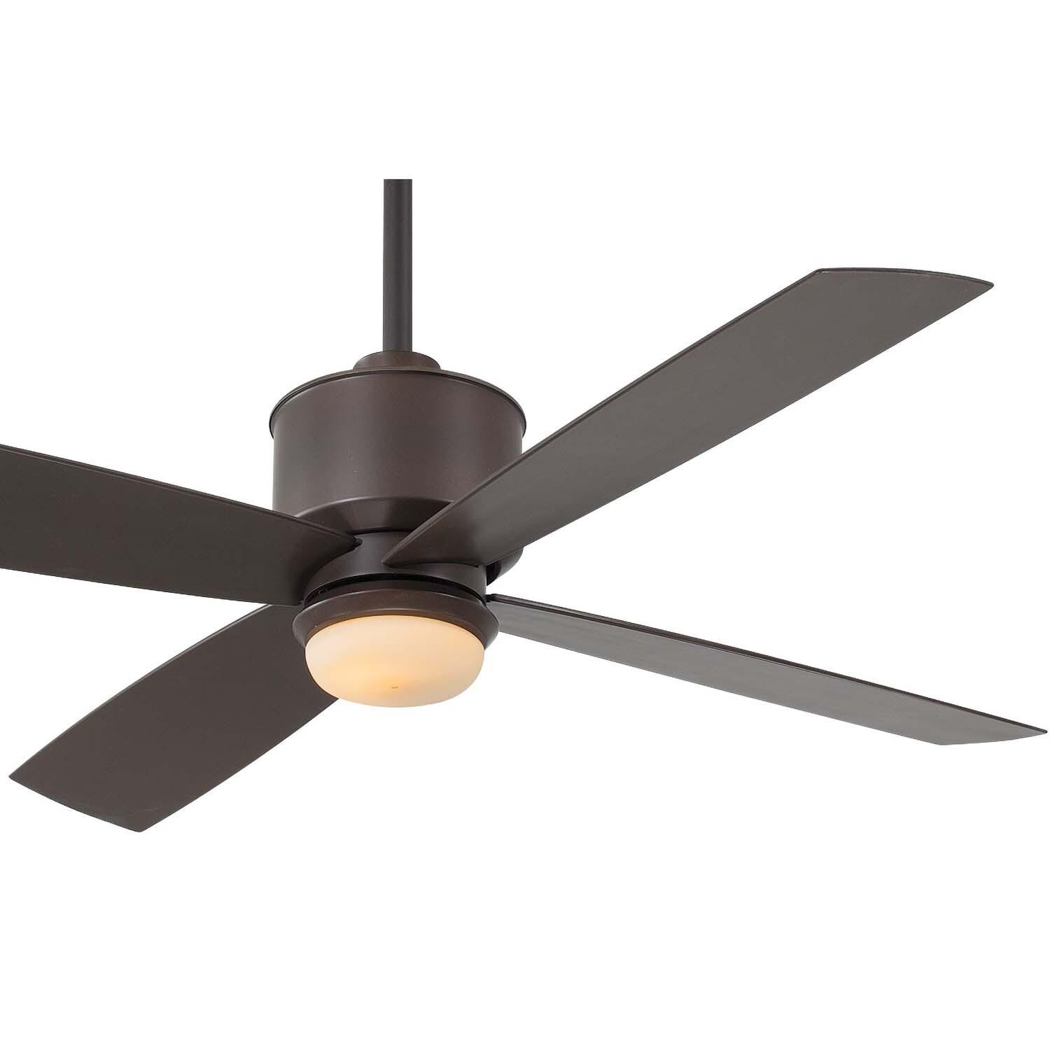 Minka-Aire F734L-ORB Strata 52-Inch 4-Blade LED Ceiling Fan in Oil Rubbed Bronze Finish w/ Oil Rubbed Bronze Blades & Tinted Opal Glass - Blades thumbnail