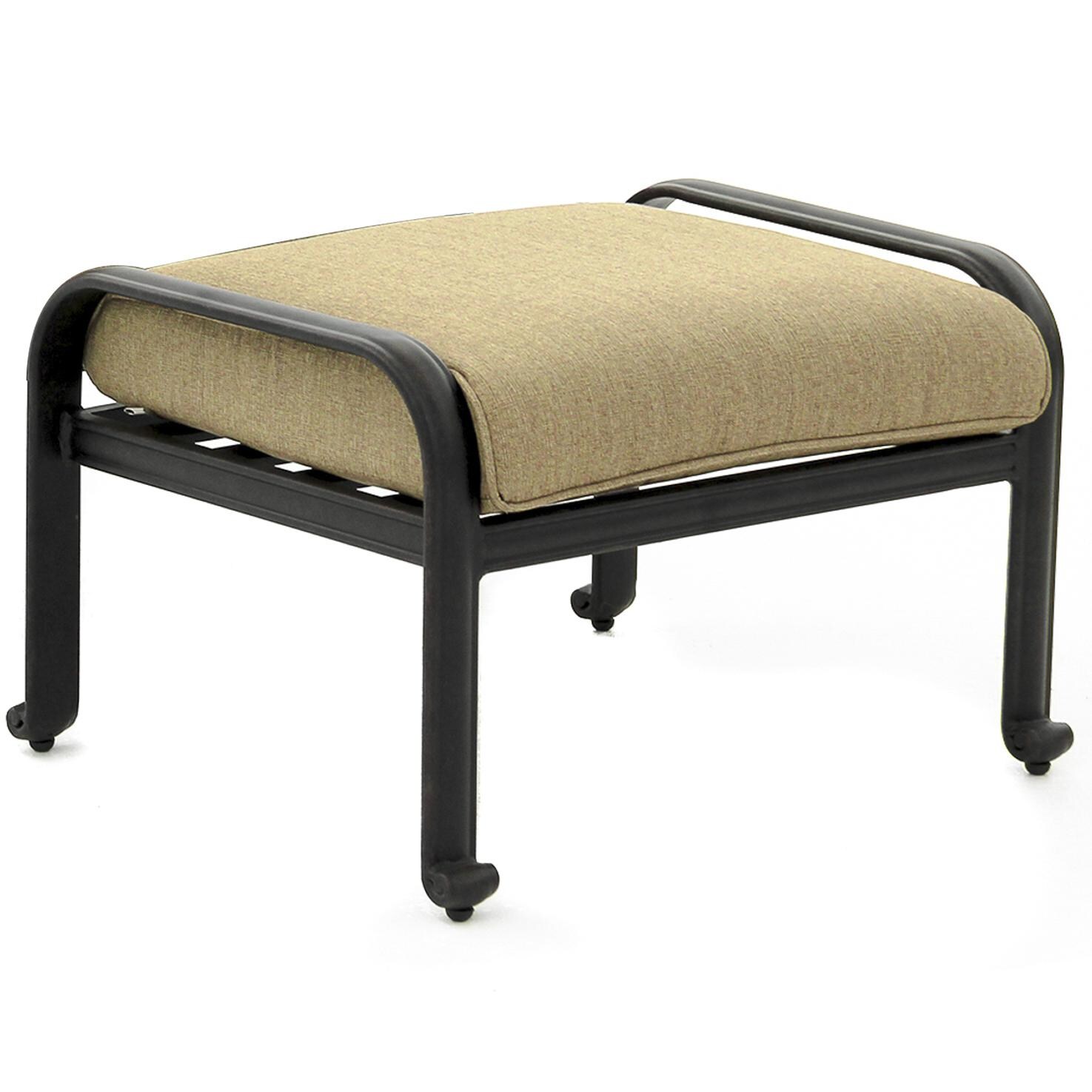 Rosedown LDF106 Ottoman Cushion - In Use - Sunbrella Linen Sesame thumbnail