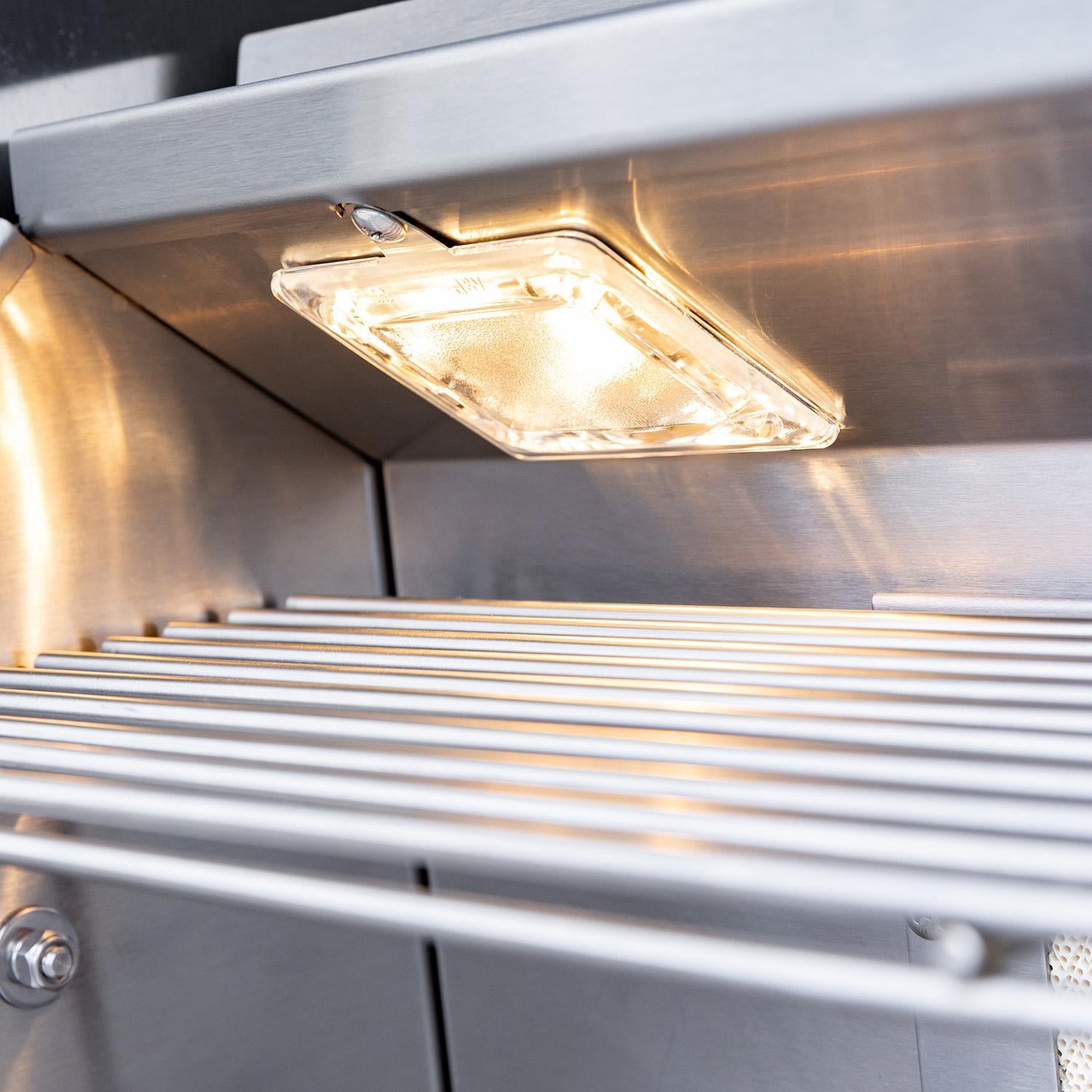 Summerset SZRPRO40L Sizzler Pro 40-in 5 Burner Built-In Propane Gas Grill w/ Rear Infrared Burner - Interior Light - Detail thumbnail