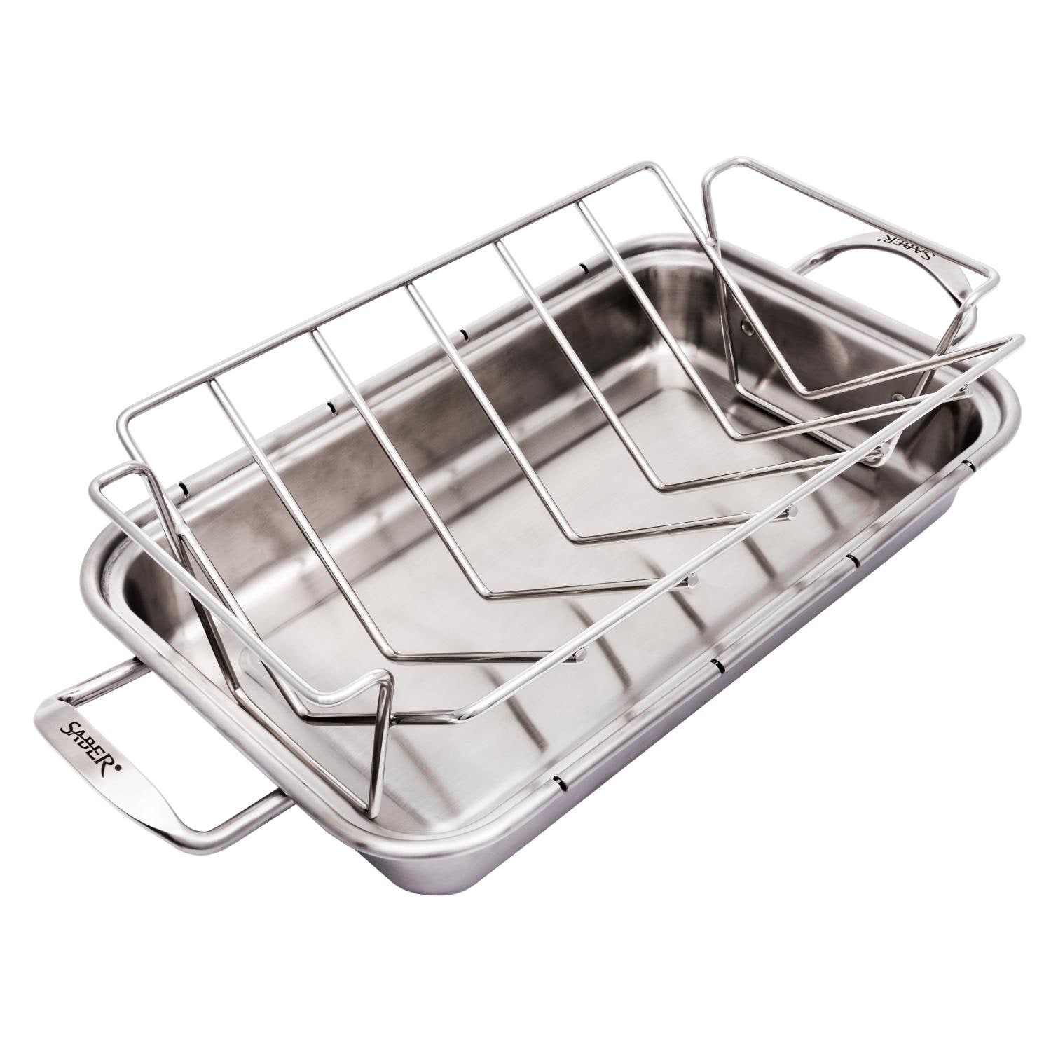 Saber EZ Grilling System Set - Roast And Rib Rack With Roasting Pan thumbnail