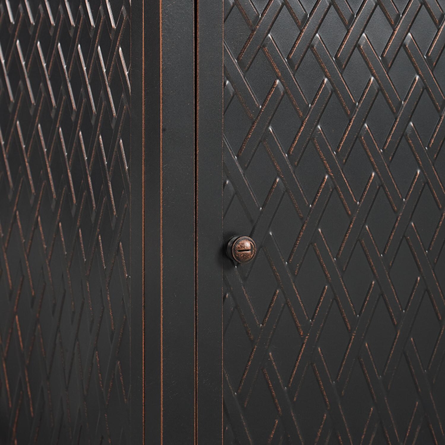 Ultimate Patio SC63694 Palm Way 32-Inch Square Aluminum Propane Fire Pit Table - Base Detail thumbnail