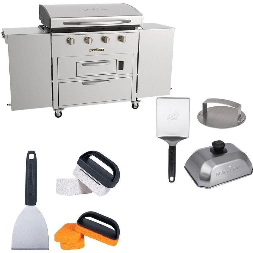 Blackstone Select 36 Inch Griddle Air Fryer Combo W/ Dual Side Tables & Storage Drawers and Hamburger & Cleaning Kit - 6006