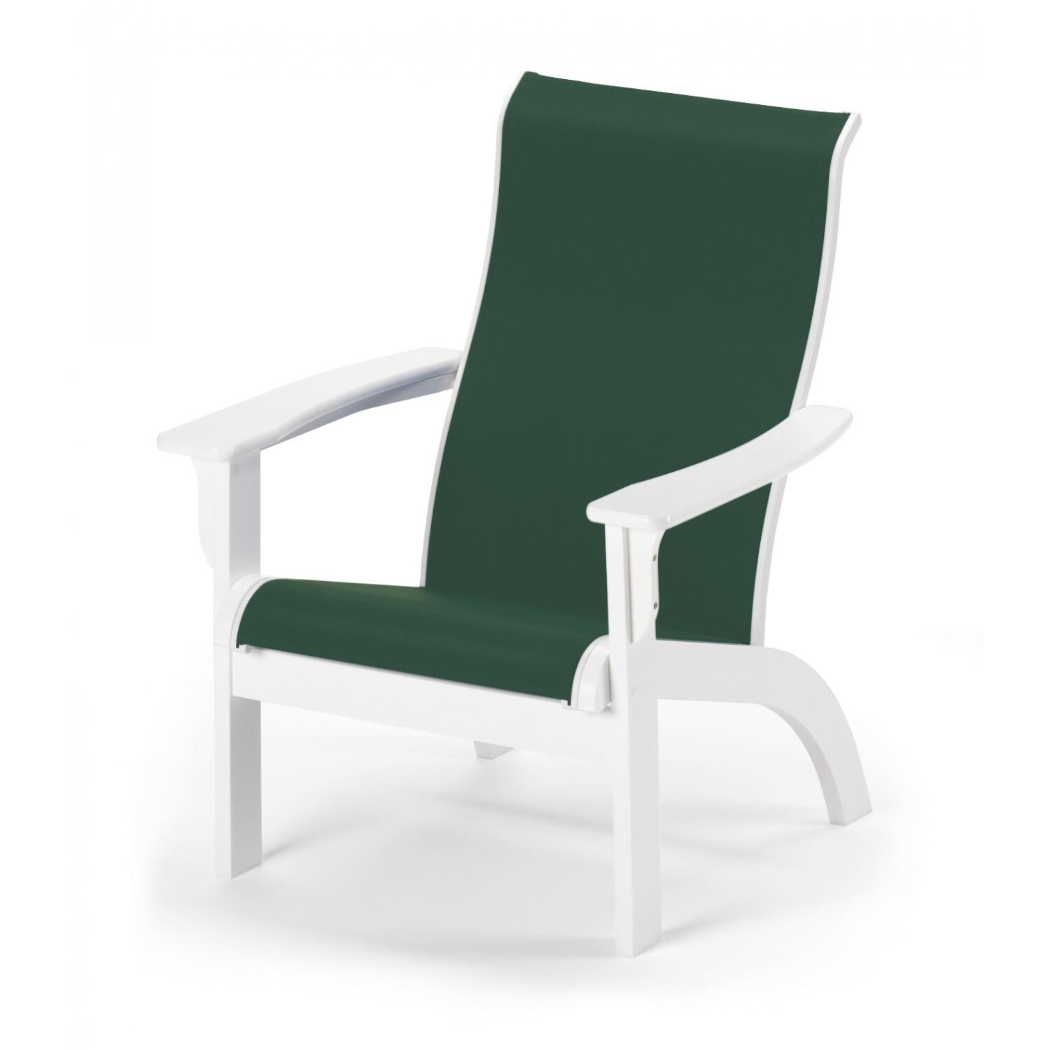 Adirondack MGP Outdoor Lounge Chair With Sling Seating By Telescope Casual - Forest Green thumbnail
