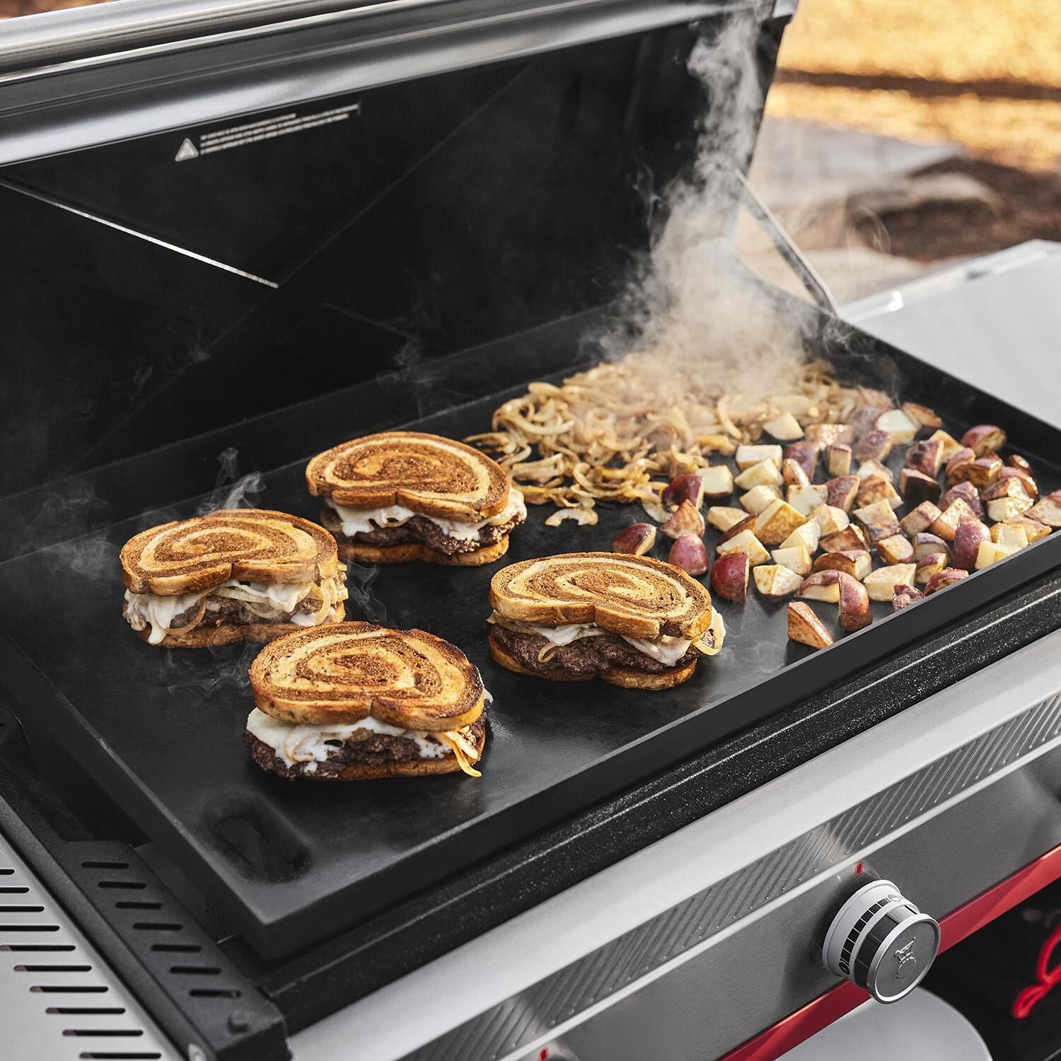 Weber 1500014 Slate 30-in Rust-Resistant Propane Griddle - Cooking - Lifestyle thumbnail