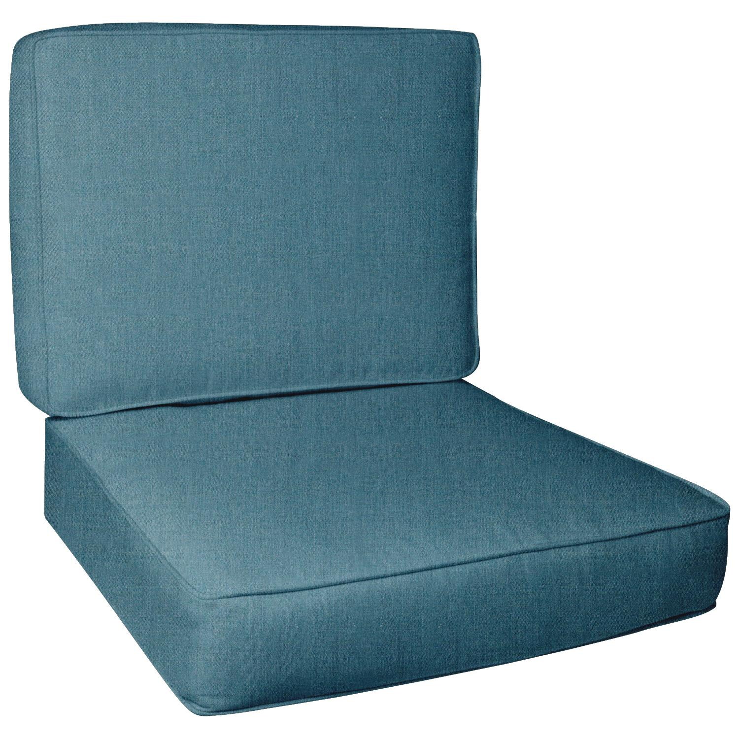 Sunbrella Cast Lagoon Medium Outdoor Replacement Club Chair Cushion Set