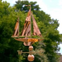 Good Directions 28-Inch Sailboat Weathervane - Polished Copper image