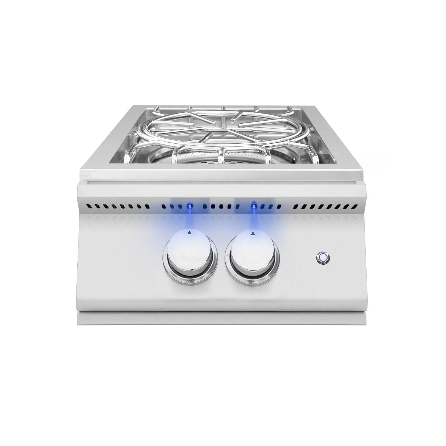 Summerset SB2PRO Sizzler Pro Built-In Natural Gas Double Side Burner - Display - White Background thumbnail