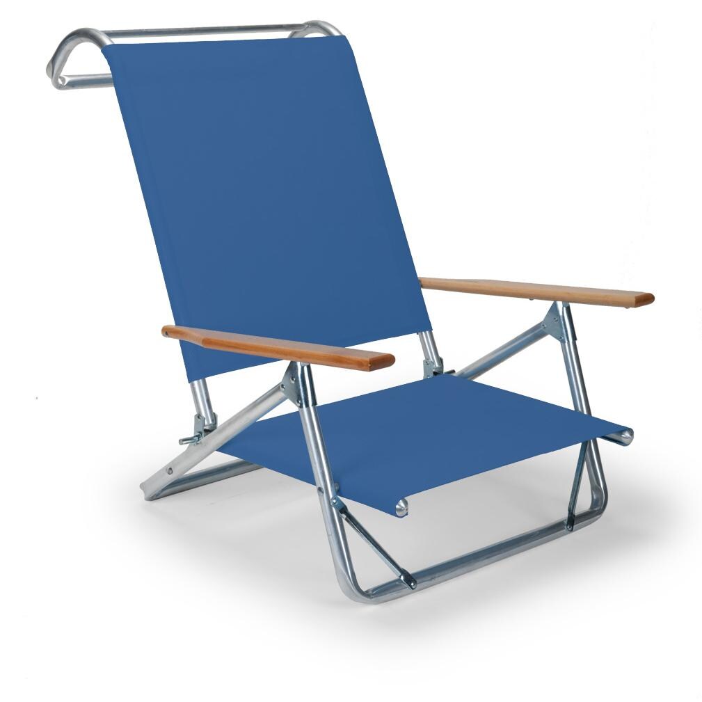 Original Mini-Sun Folding Aluminum Beach Chair By Telescope Casual - Cobalt