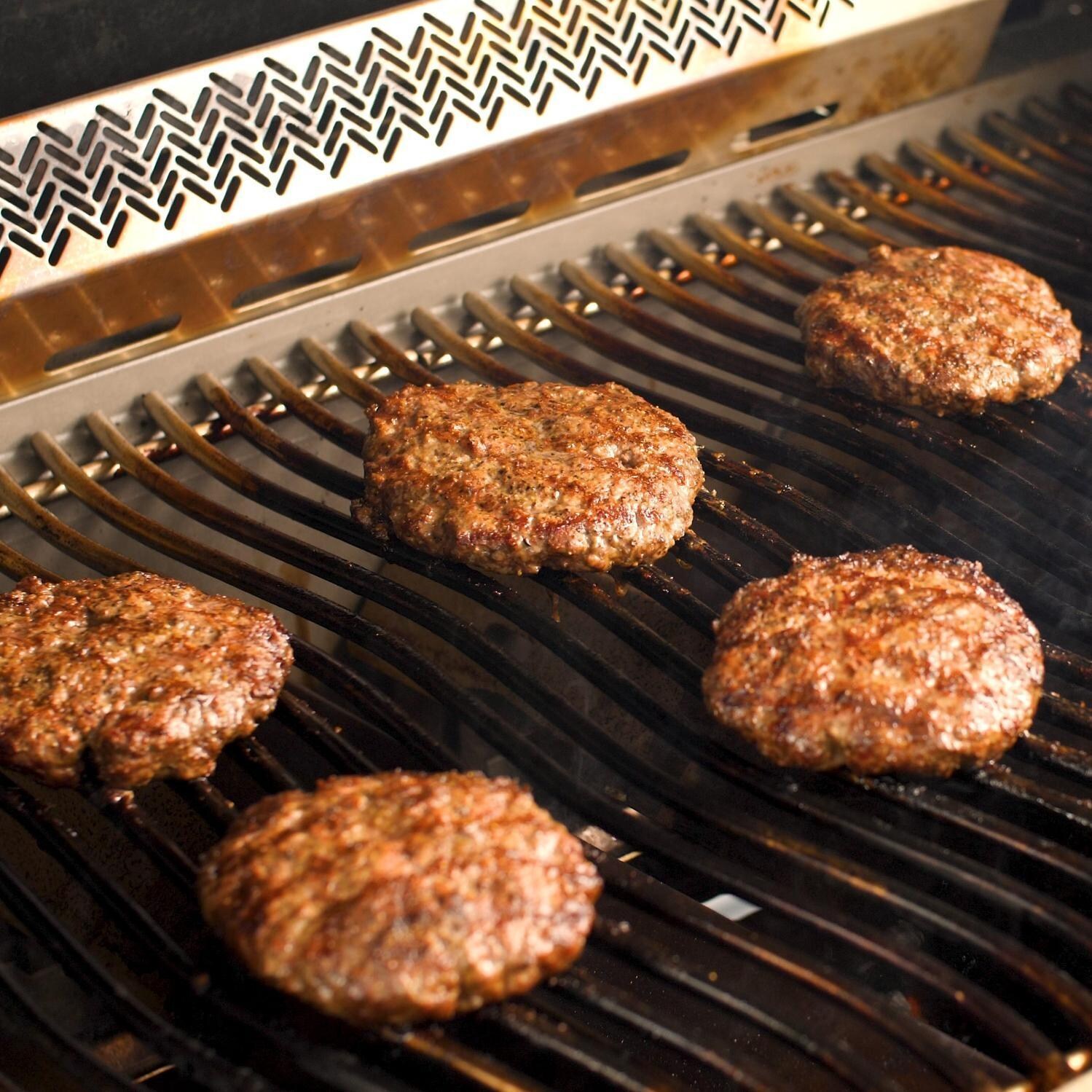 Napoleon BIP500RBPSS-3 (2019) Prestige 500 Built-in Propane Gas Grill with Infrared Rear Burner - Cooking Burgers 2 thumbnail