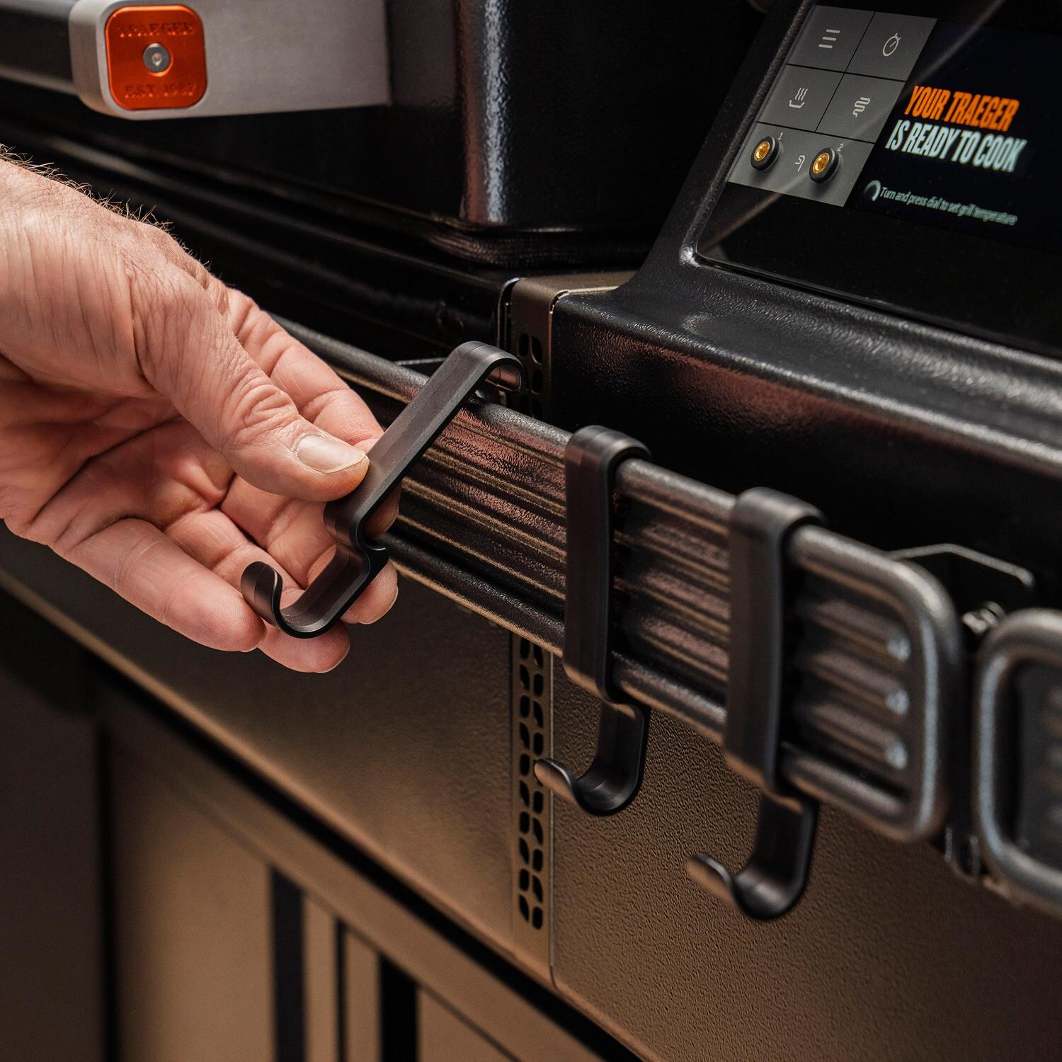 Traeger BAC643 P.A.L. Pop-And-Lock Accessory Hook 3 Pack - Attaching to Timberline P.A.L. Rail thumbnail